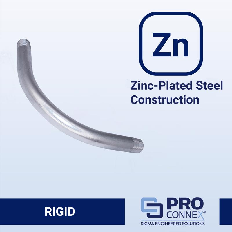 Sigma Electric ProConnex 1 in. D Zinc-Plated Steel 90 Degree Elbow For Rigid/IMC