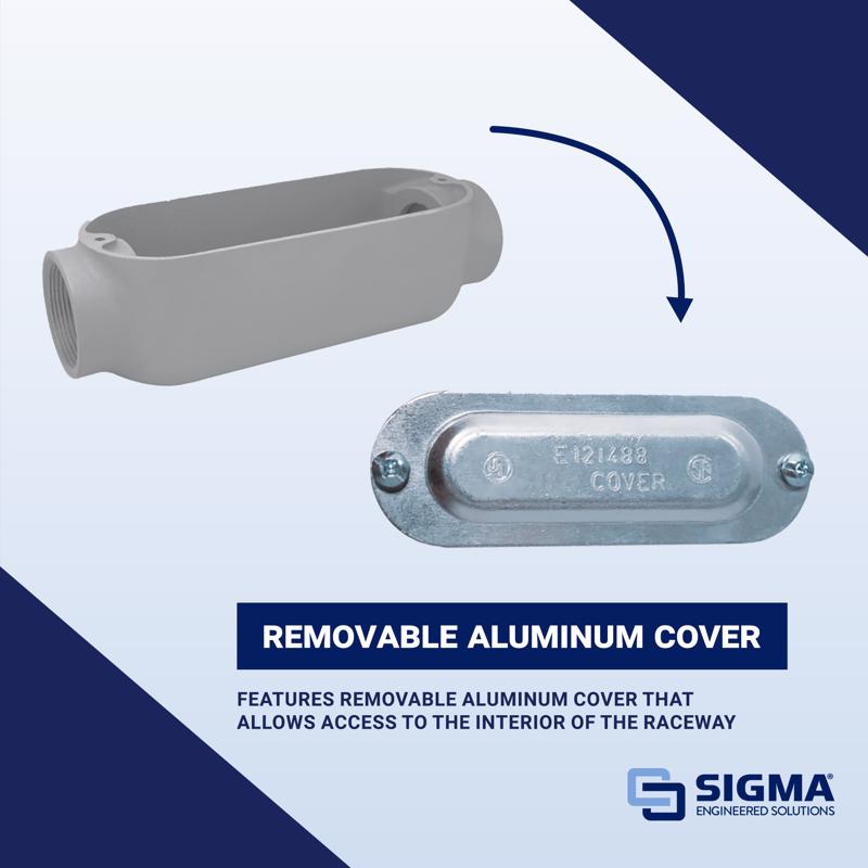 Sigma Electric ProConnex 1/2 in. D Die-Cast Aluminum Conduit Body For Rigid