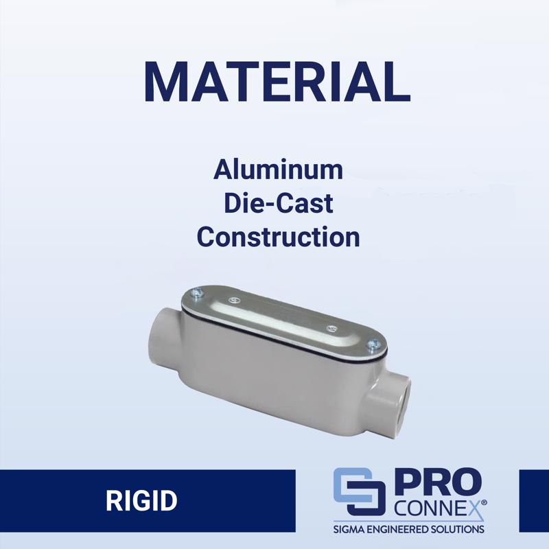 Sigma Engineered Solutions ProConnex 3/4 in. D Die-Cast Aluminum Conduit Body For Rigid