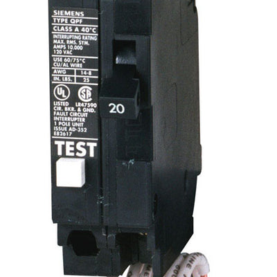 Siemens 20 amps GFCI Single Pole Circuit Breaker
