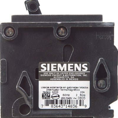 Siemens 20 amps Standard 2-Pole Circuit Breaker