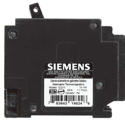 Siemens 15/15 amps Tandem Single Pole Circuit Breaker
