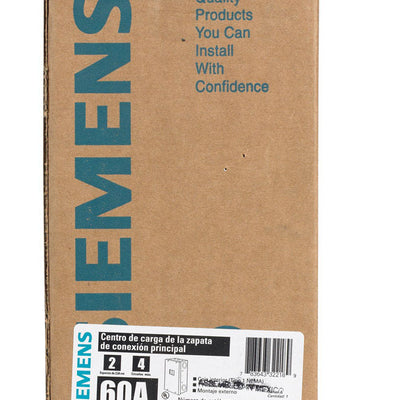Siemens EQ 60 amps 120/240 V 2 space 4 circuits Flush Mount Main Lug Load Center