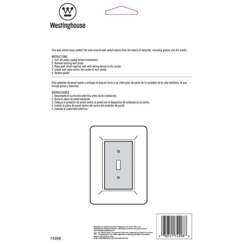 Westinghouse Clear 1 gang Plastic Wall Plate