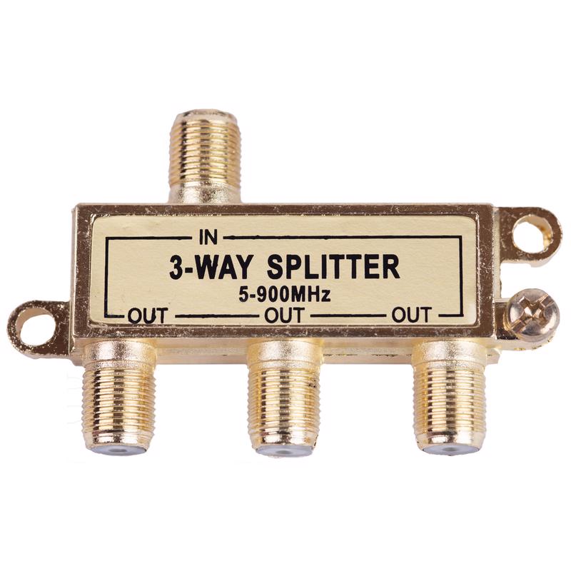Monster Just Hook It Up 3 Way Coax Splitter 75 ohm 900 MHz