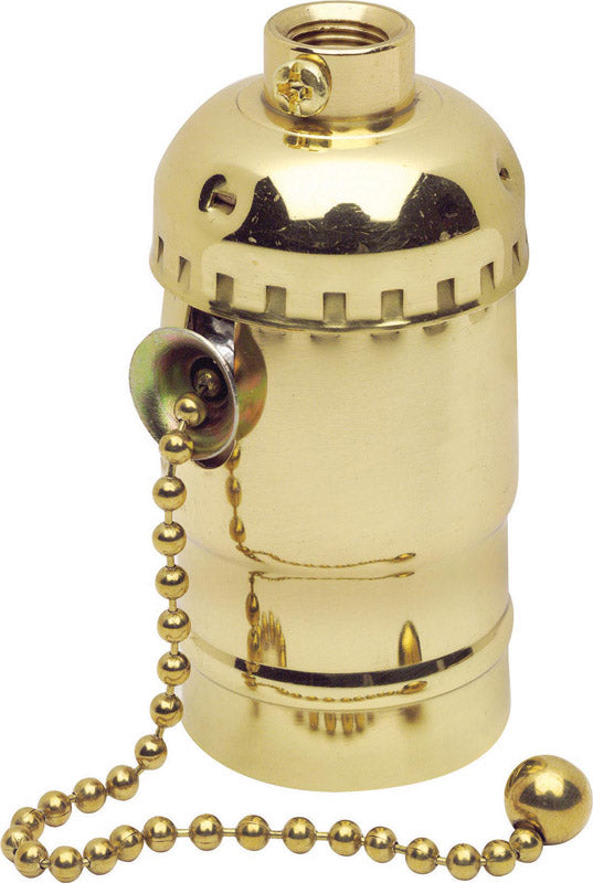 Leviton Aluminum Incandescent Medium Base Pull Chain Socket