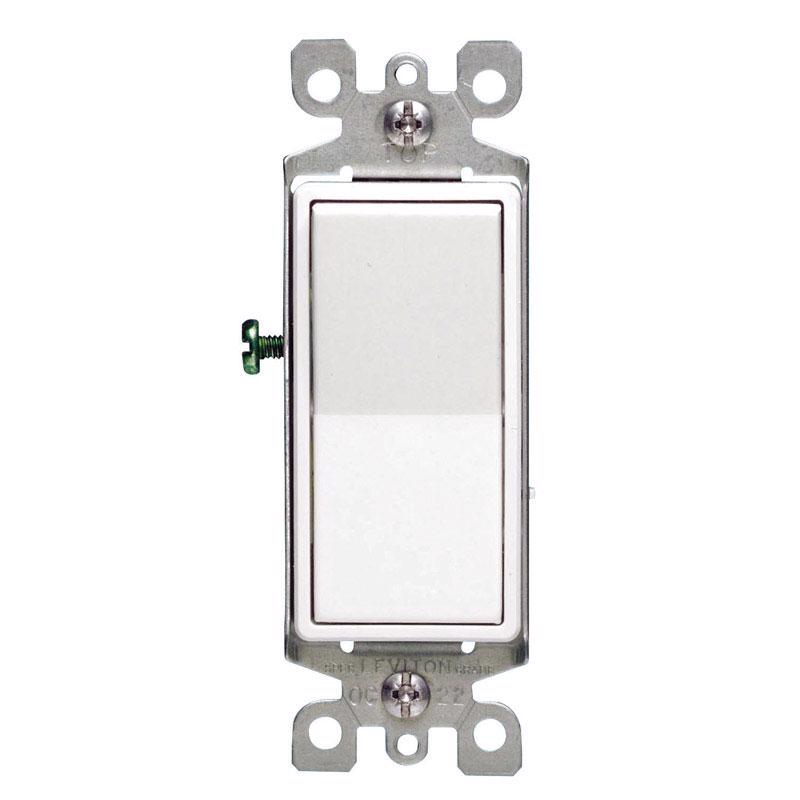 Leviton Decora 15 amps Four Pole 4-Way / Rocker Switch White