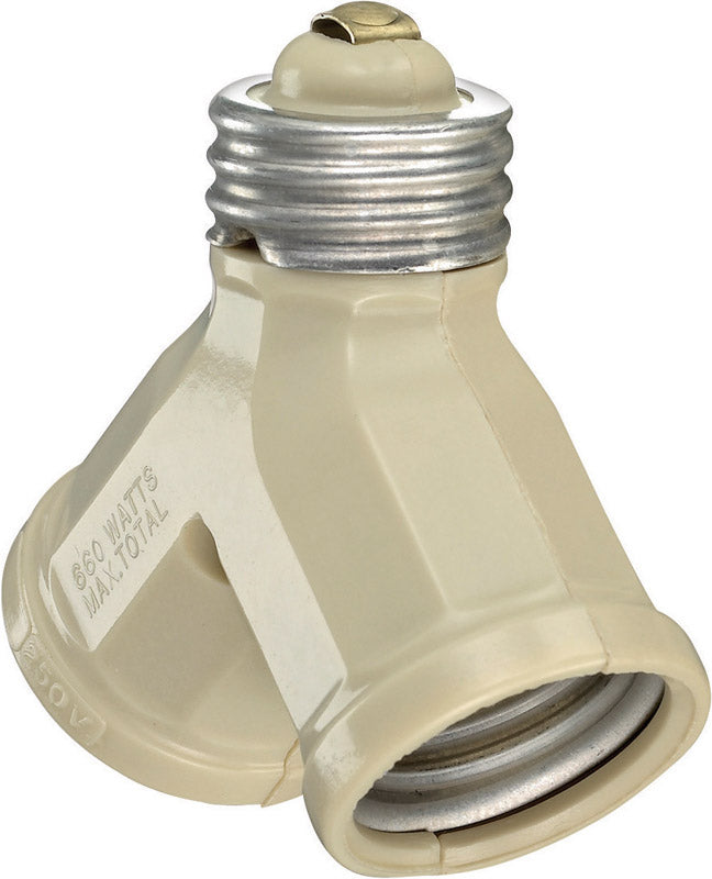 Leviton Plastic Medium Base Socket Adapter