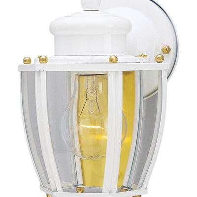 Westinghouse Semi-Gloss Gold/White Switch Incandescent Wall Lantern