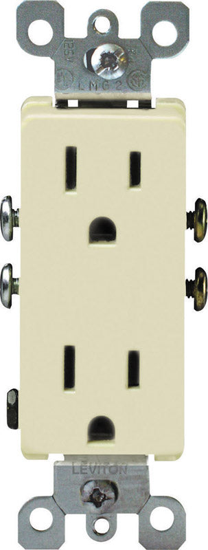Leviton Decora 15 amps 125 V Duplex Ivory Outlet 5-15R