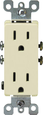 Leviton Decora 15 amps 125 V Duplex Ivory Outlet 5-15R