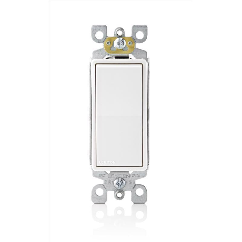 Leviton Decora 15 amps Single Pole Rocker Switch White