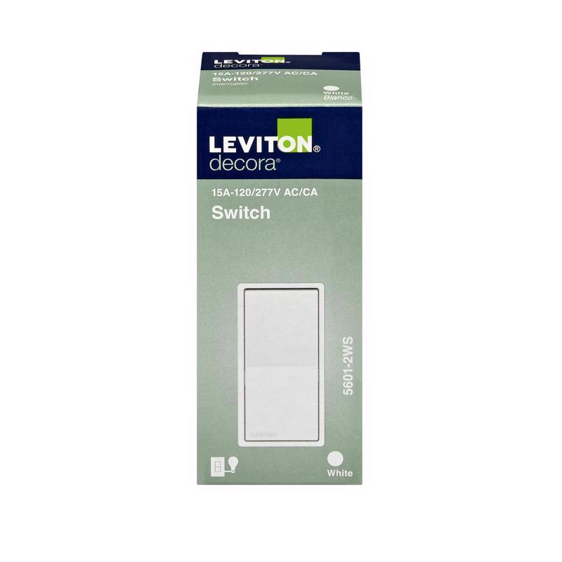 Leviton Decora 15 amps Single Pole Rocker Switch White