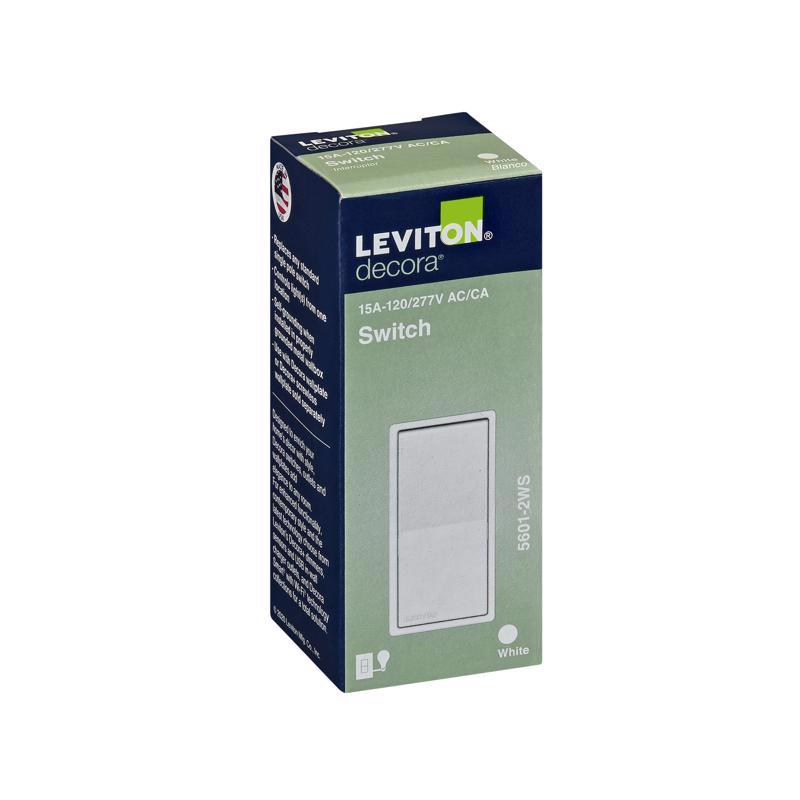 Leviton Decora 15 amps Single Pole Rocker Switch White