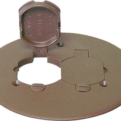 Cantex Round PVC 2 gang 5-1/2 in. W Duplex Floor Box Cover