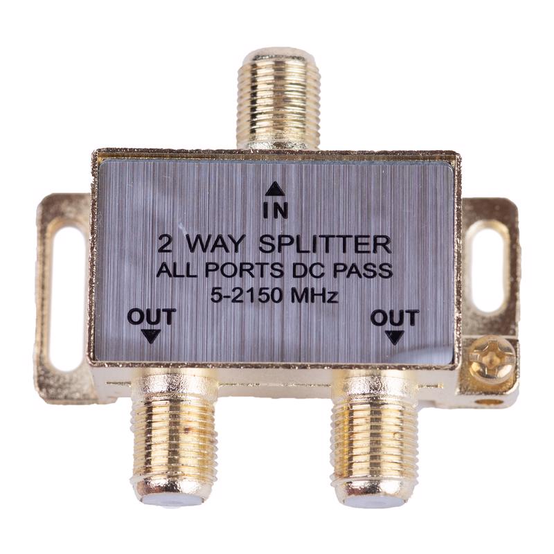 Monster Just Hook It Up 2 Way Coax Splitter 75 ohm 2150 MHz