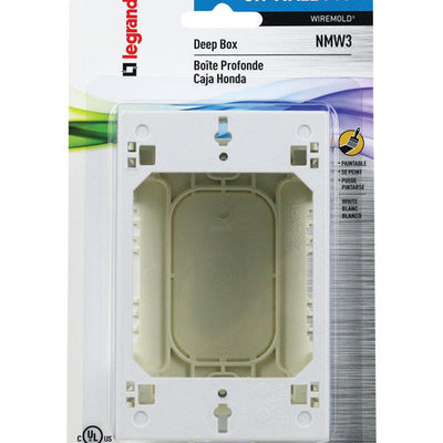 Legrand Rectangle PVC 2 gang Outlet Box White