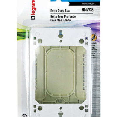 Legrand Rectangle PVC 1 gang Outlet Box White
