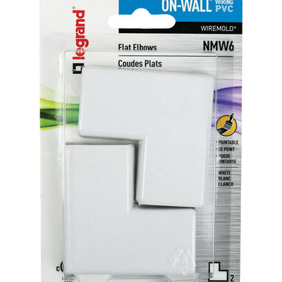 Legrand On-Wall Flat Elbow 2 pk