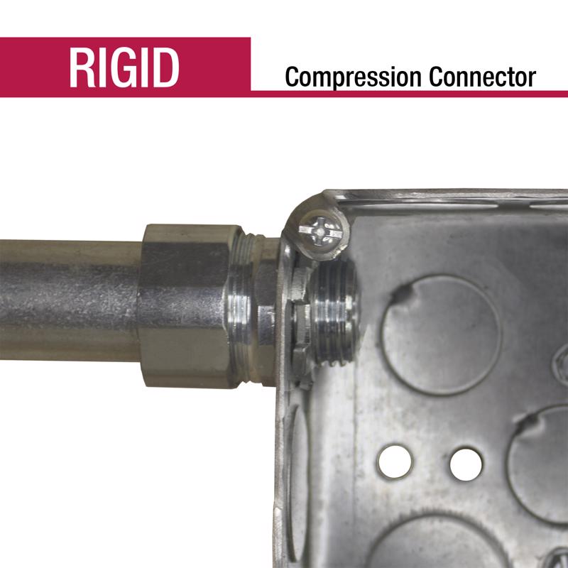 Sigma Electric ProConnex 1/2 in. D Zinc-Plated Steel Compression Connector For Rigid/IMC