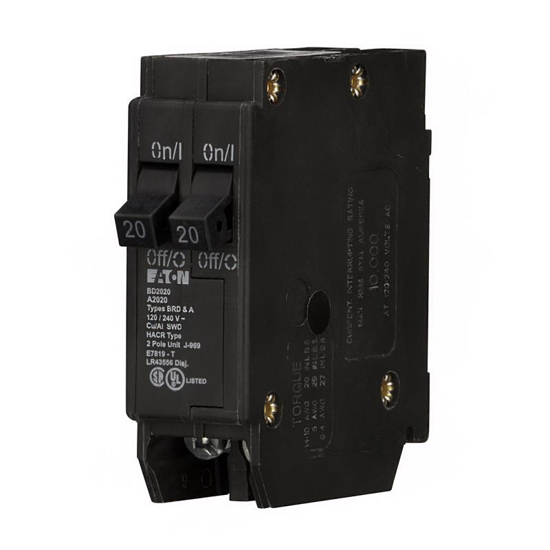 Eaton 20/20 amps Tandem 2-Pole Circuit Breaker