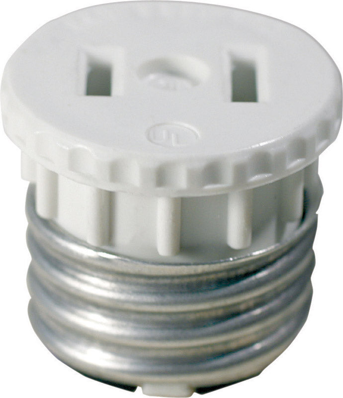 Leviton Plastic Medium Base Socket Adapter