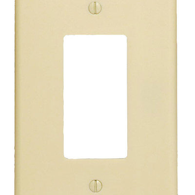 Leviton Ivory 1 gang Plastic Decorator Wall Plate