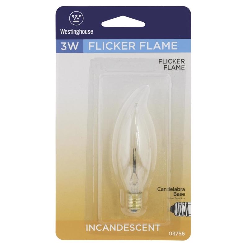 Westinghouse DecorLite 3 W E12 Specialty Incandescent Bulb E12 (Candelabra) Warm White