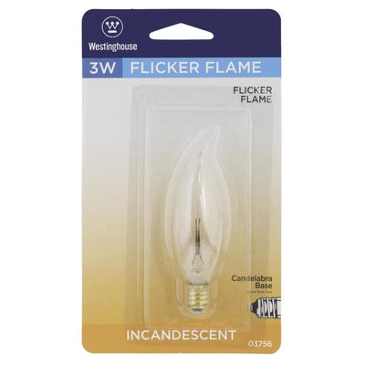 Westinghouse DecorLite 3 W E12 Specialty Incandescent Bulb E12 (Candelabra) Warm White