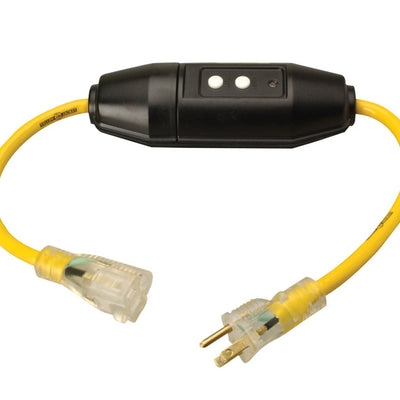 Yellow Jacket Outdoor 2 ft. L Yellow Extension Cord 12/3 SJTW