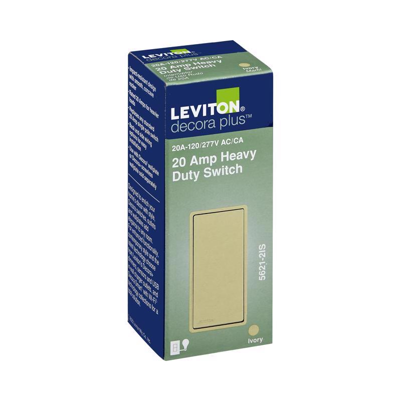 Leviton Decora 20 amps Single Pole Rocker AC Quiet Switch Ivory