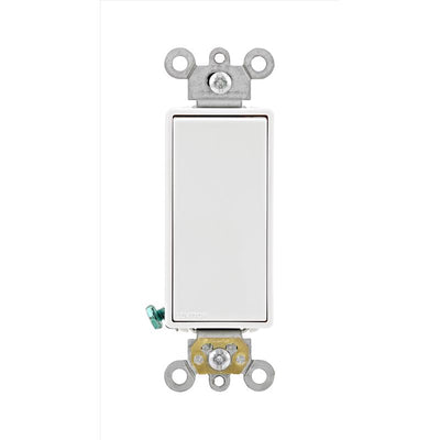 Leviton Decora 20 amps Single Pole Rocker AC Quiet Switch White