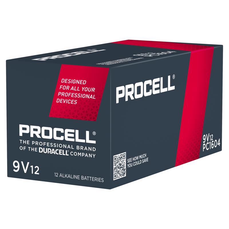 Procell Constant 9-Volt Alkaline Batteries 12 pk Boxed