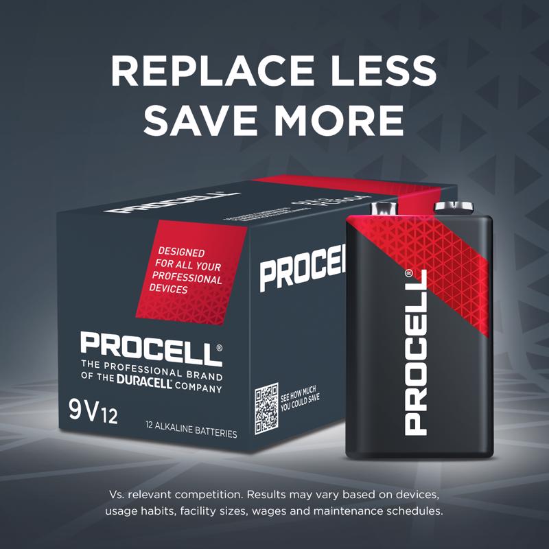 Procell Constant 9-Volt Alkaline Batteries 12 pk Boxed