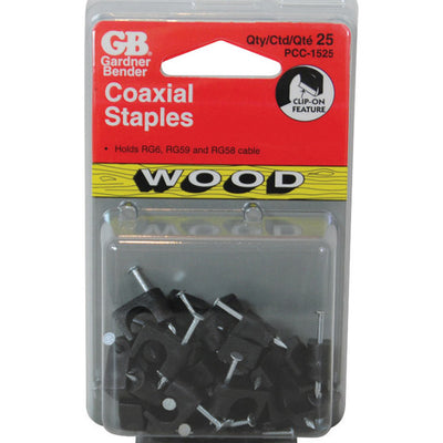 Gardner Bender 1/4 in. W Plastic Insulated Coaxial Staple