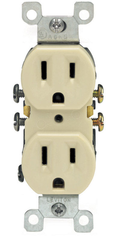 Leviton 15 amps 125 V Duplex Ivory Outlet 5-15R