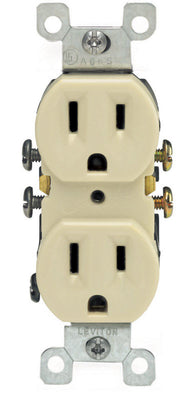 Leviton 15 amps 125 V Duplex Ivory Outlet 5-15R