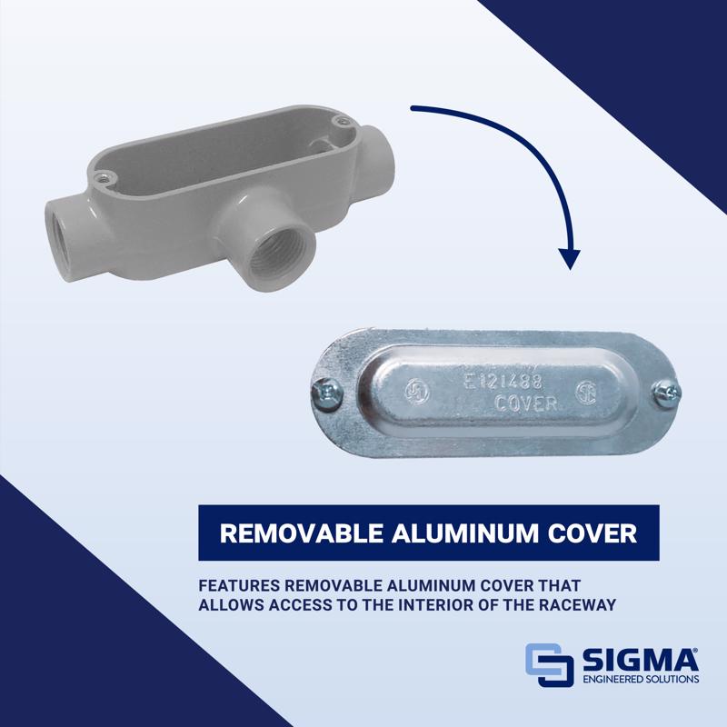 Sigma Electric ProConnex 1 in. D Die-Cast Aluminum Conduit Body For Rigid