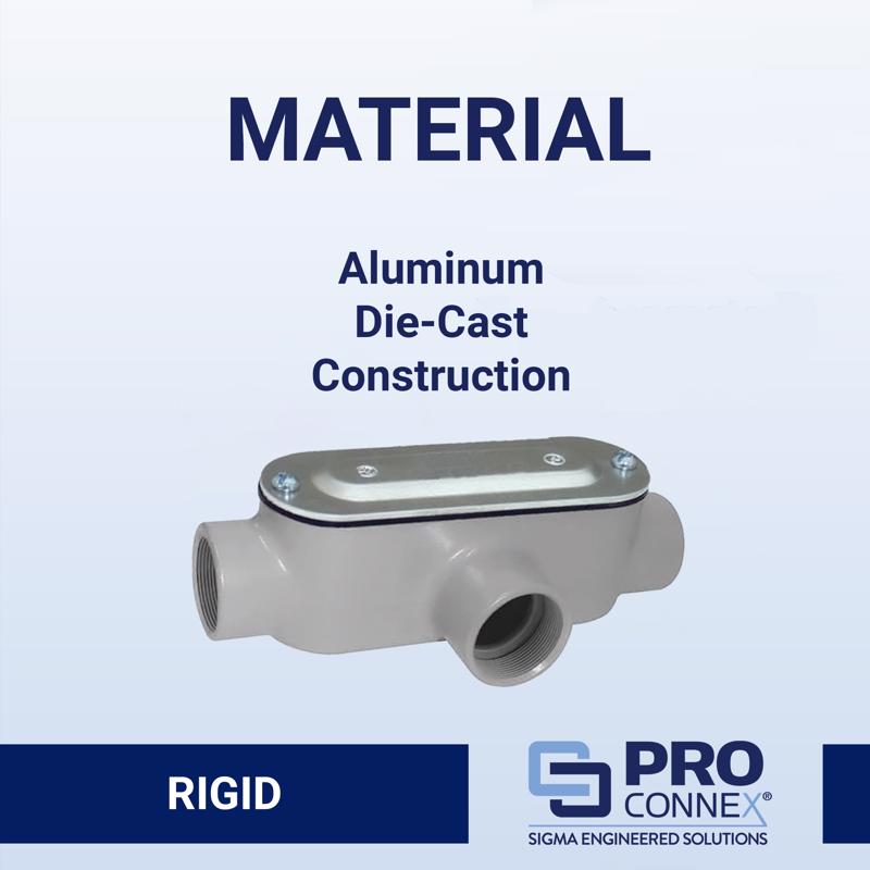 Sigma Electric ProConnex 1 in. D Die-Cast Aluminum Conduit Body For Rigid