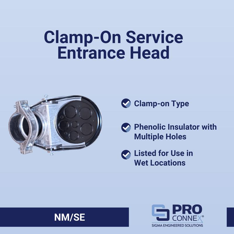 Sigma Electric ProConnex 2-1/2 in. D Die-Cast Aluminum Service Entrance Head For Rigid, IMC and EMT