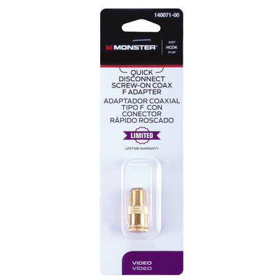 Monster Just Hook It Up Push-On F Quick Disconnect Adapter