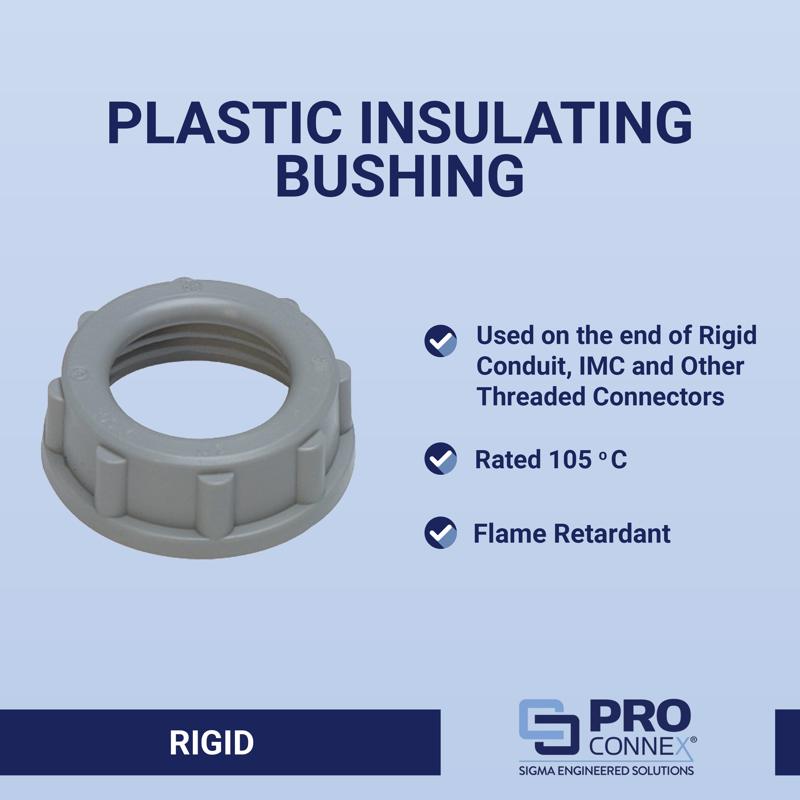 Sigma Electric ProConnex 3/4 in. Plastic Insulating Bushing 2 pk