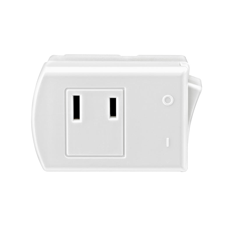 Leviton 13 amps Double Pole Rocker Plug-In Switch Tap White