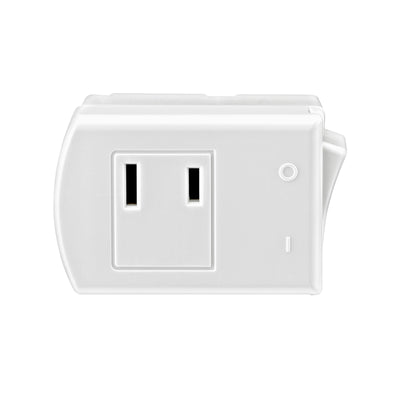 Leviton 13 amps Double Pole Rocker Plug-In Switch Tap White