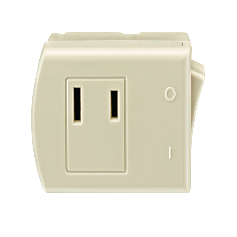 Leviton 13 amps Double Pole Plug-In Switch Tap Ivory