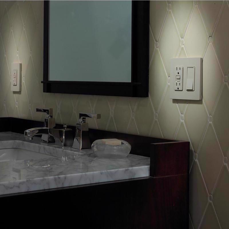 Lutron Claro White 2 gang Plastic Decorator Wall Plate