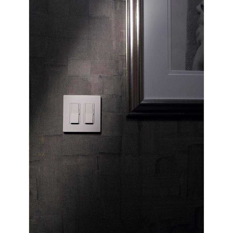 Lutron Claro White 2 gang Plastic Decorator Wall Plate