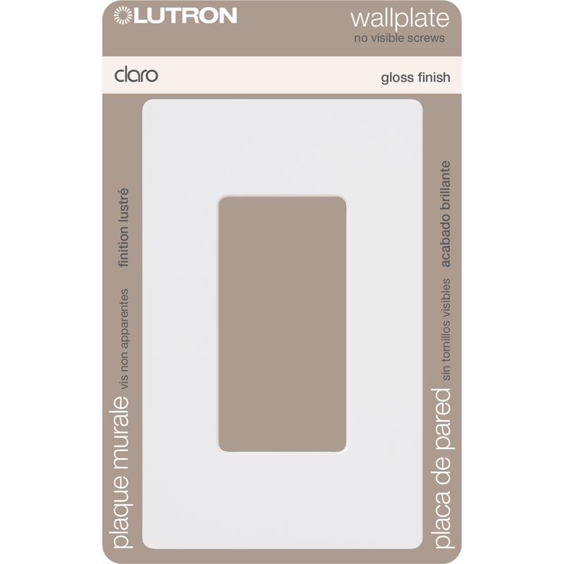 Lutron Claro White 1 gang Plastic Wall Plate