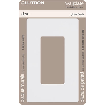 Lutron Claro White 1 gang Plastic Wall Plate