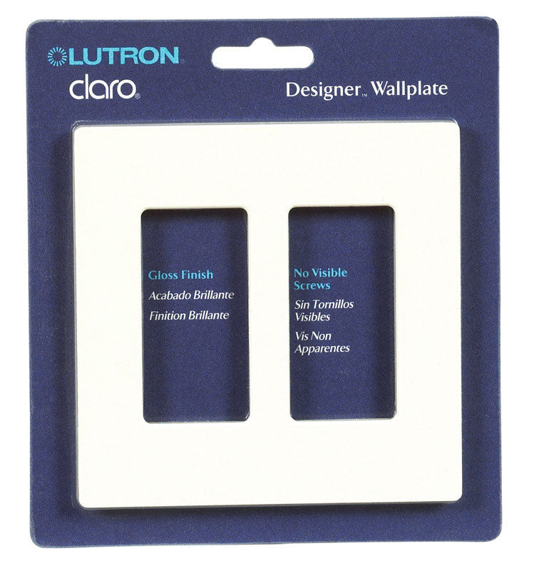 Lutron Claro Light Almond 2 gang Plastic Decorator Wall Plate
